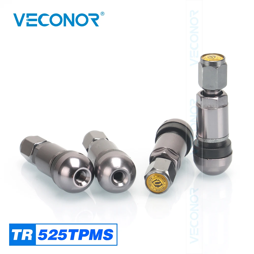 4 Pieces Set TR525 TPMS Aluminum Tire Valves Tubeless Tyre Valve Stem Copper Core Wheel Accessories for Auto