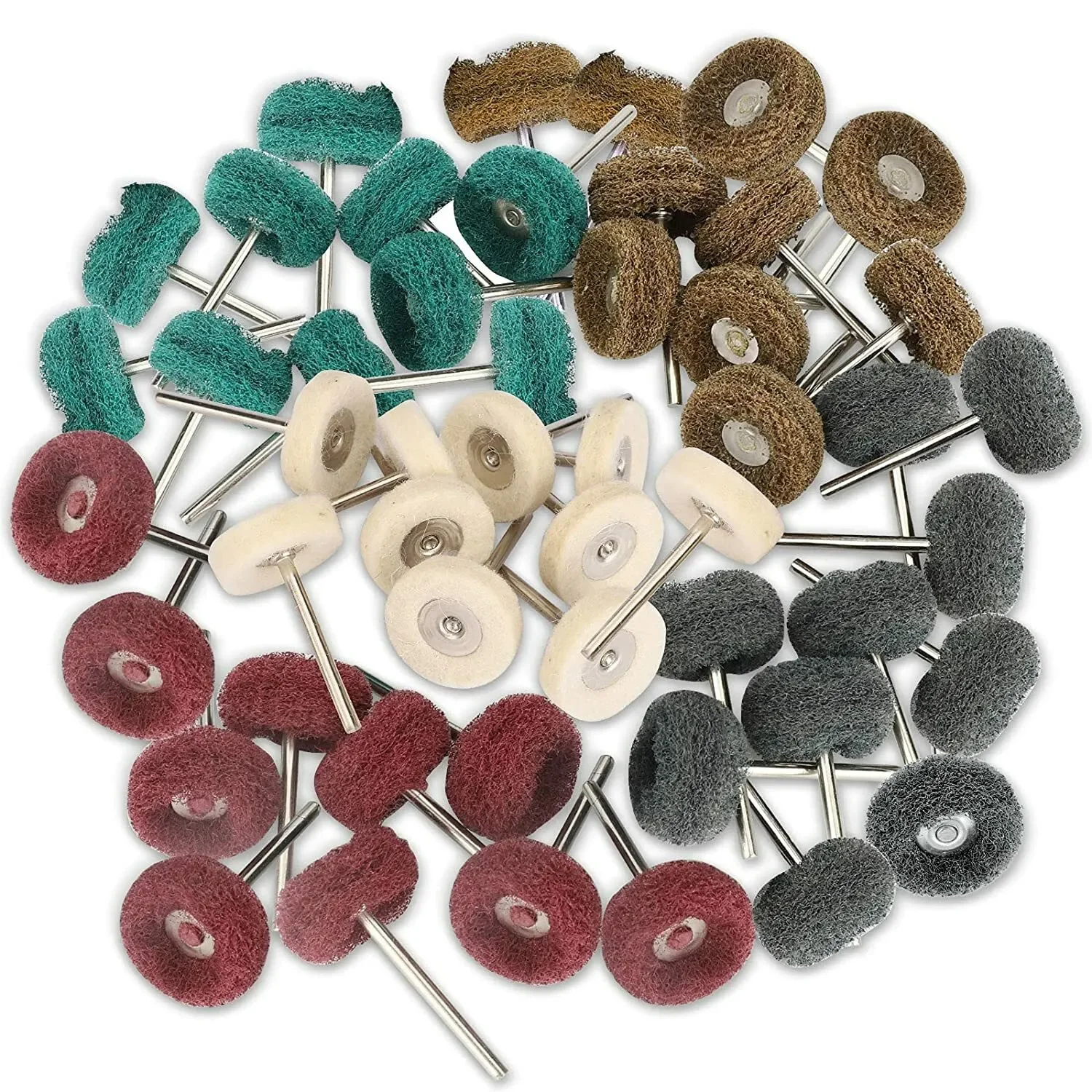 50PCS-set 54sets-carton Dremel Tool Compatible  Rotary Polishing Wheel Burr Kit Metal Finishing Abrasive Tools Set