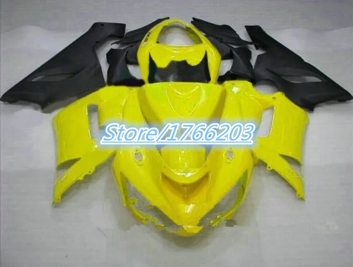 

motorcycle fairing kit for 05 06 ZX6R Kawasaki Ninja yellow black 636 fairings bodywork set 2005 2006
