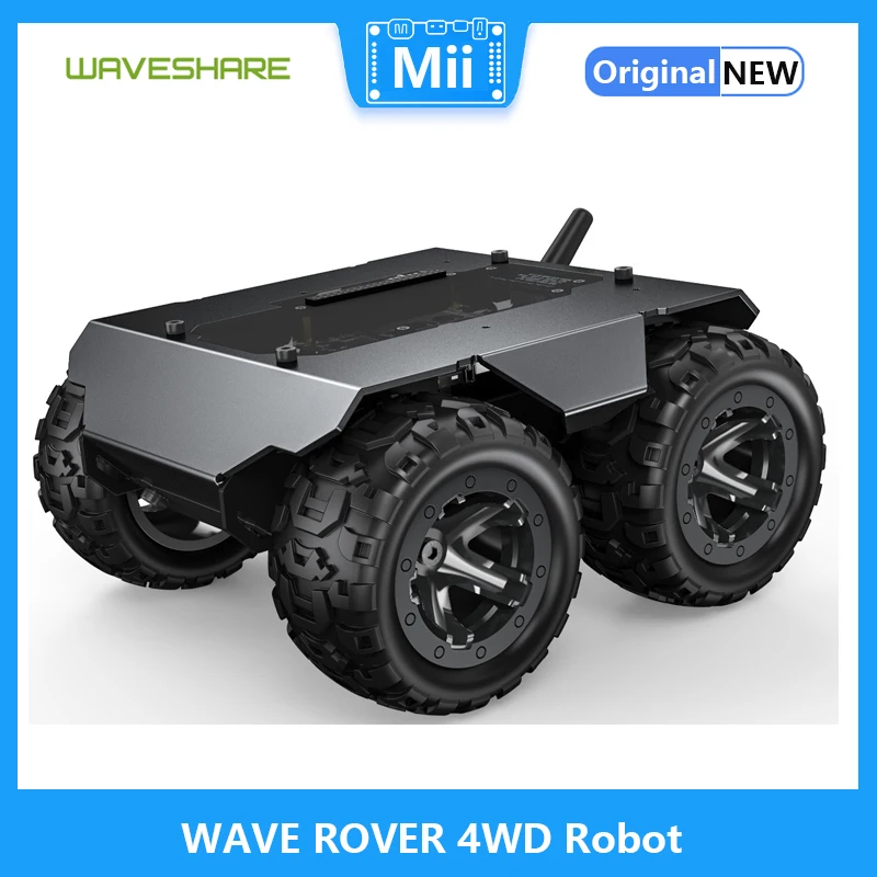 

Гибкое и расширяемое полноприводное мобильное роботизированное шасси WAVE ROVER, полностью металлический корпус, поддержка нескольких узлов, со встроенным модулем ESP32