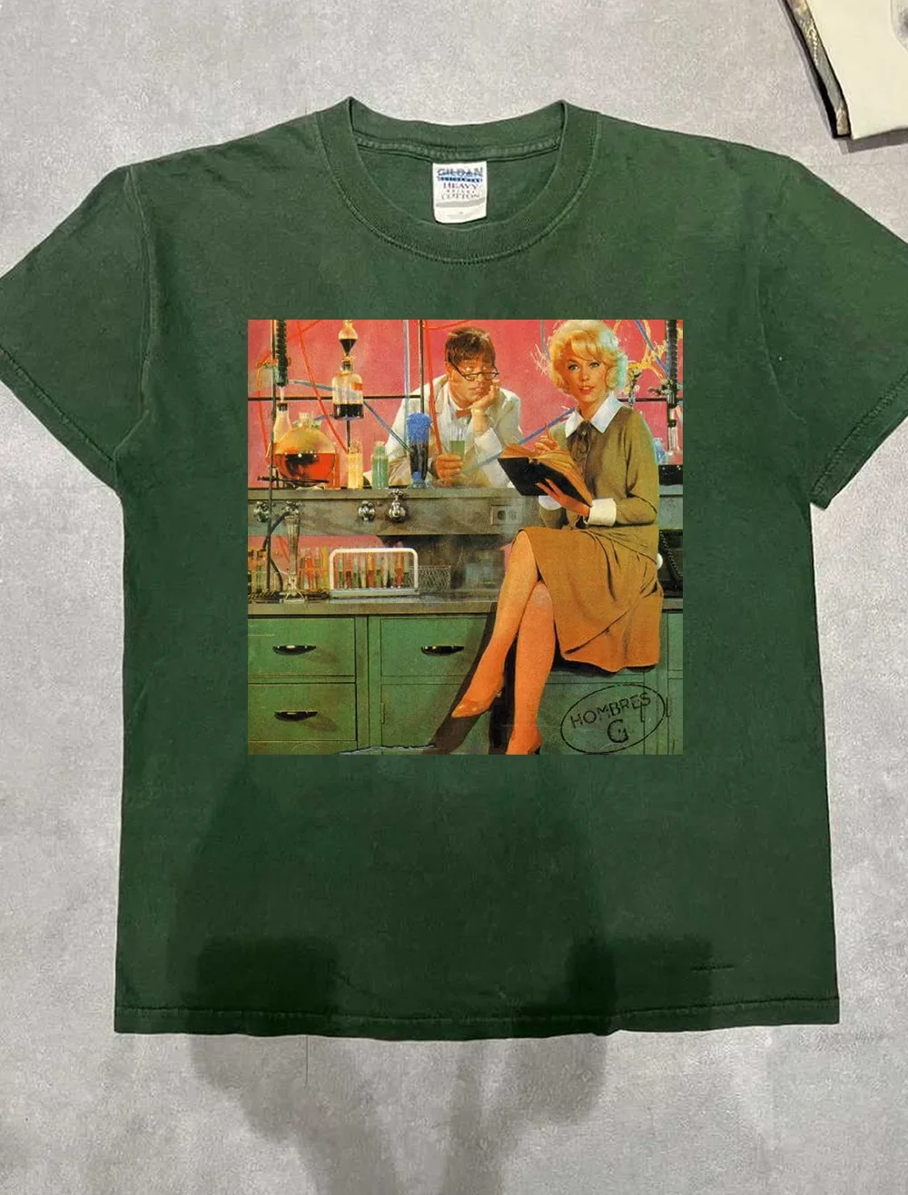 Hombres G Band Self Titled Album Green T Shirt Size S-5XL