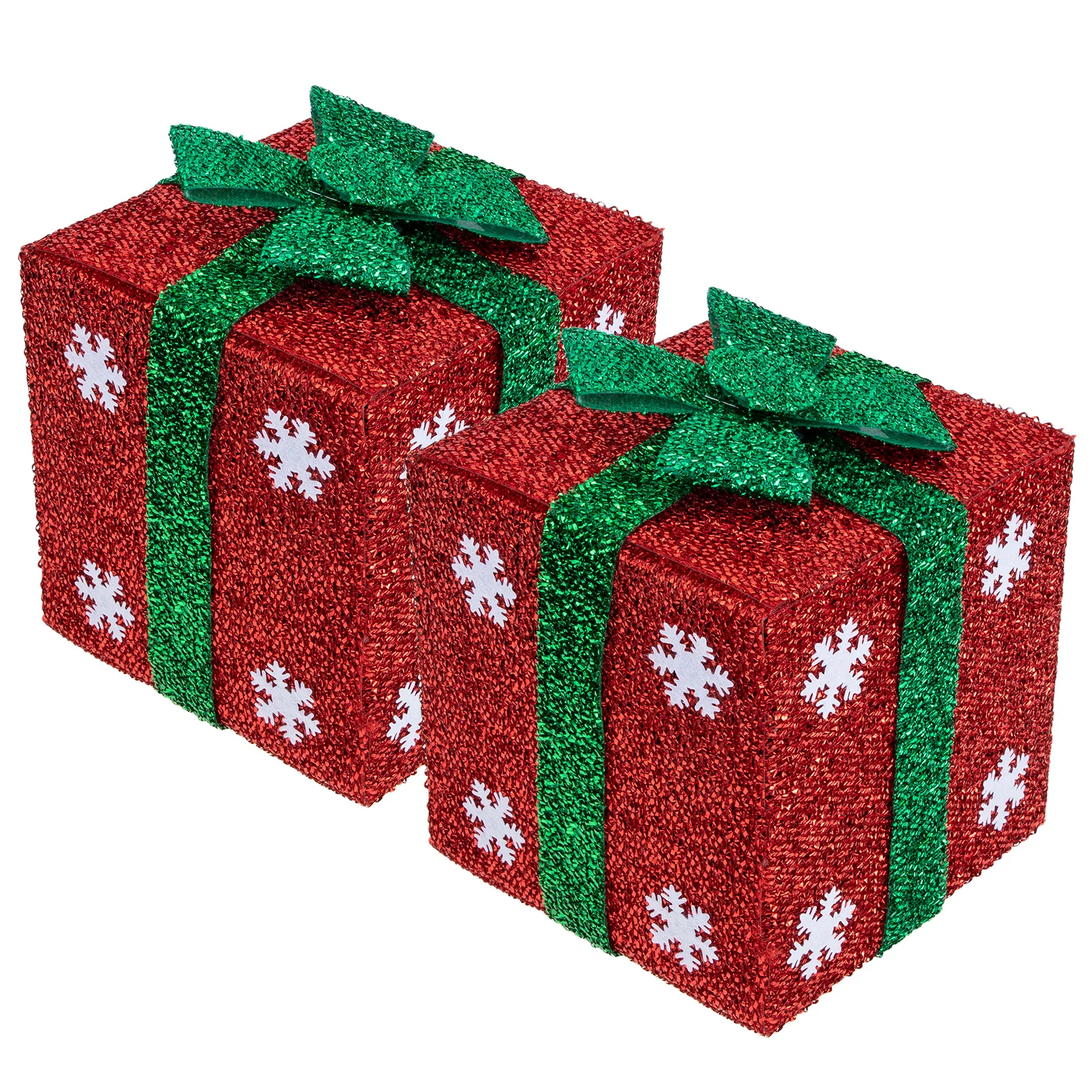 

2 Pcs Christmas Gift Boxes PVC Material Holiday Decor Containers Party Supplies Small Presents Storage Boxes Cookies