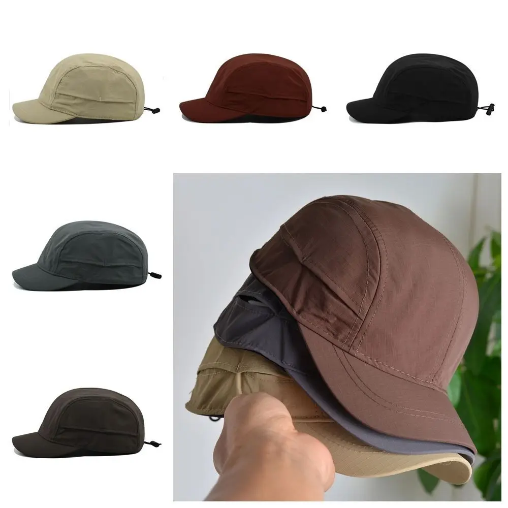 

Fashion Solid Color Short Brim Baseball Cap Japanese Style Nylon Sun Hat Sunscreen Hat Baseball Hat Peaked Cap Men