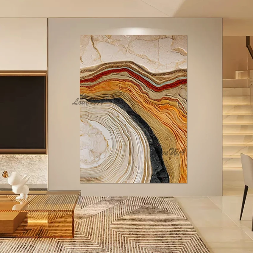 

Абстрактная художественная стена, картина маслом с ножом, декоративные предметы, картина на холсте, безрамная акриловая текстура, современный стиль