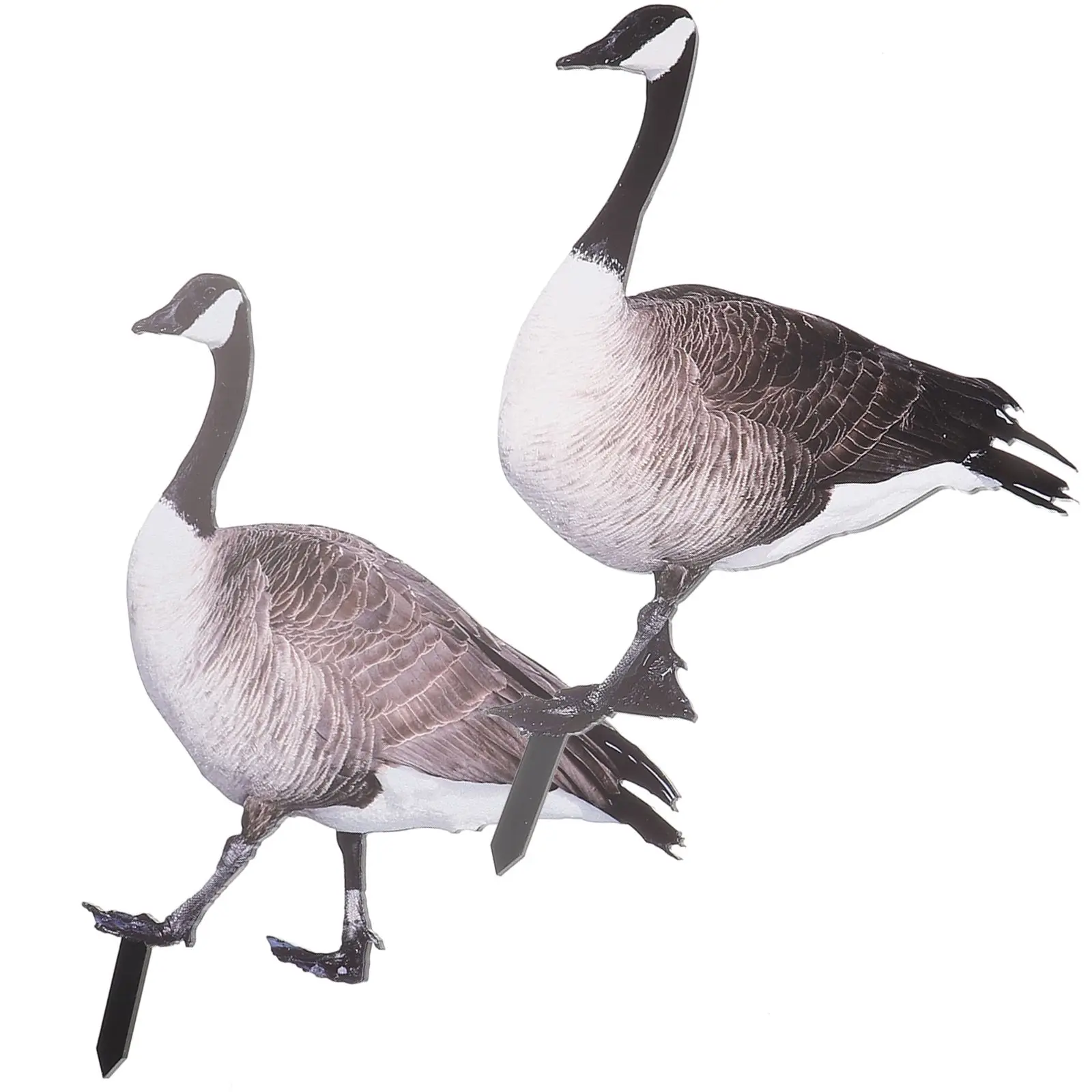 

2 Pcs Decor Acrylic Duck Stakes Vibrant Animals Lawn Yard Signs Simulation Duck Insert Durable UV Decoration