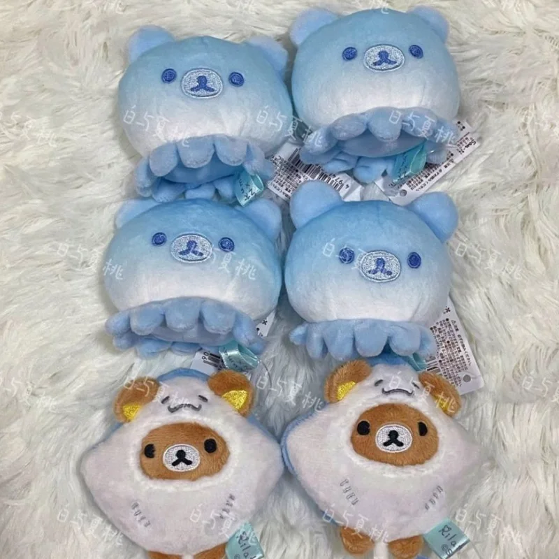 日本のリラックマオーシャンシリーズかわいいぬいぐるみぶら下げ装飾タコ悪魔魚バックパックペンダントギフトホリデープレゼント