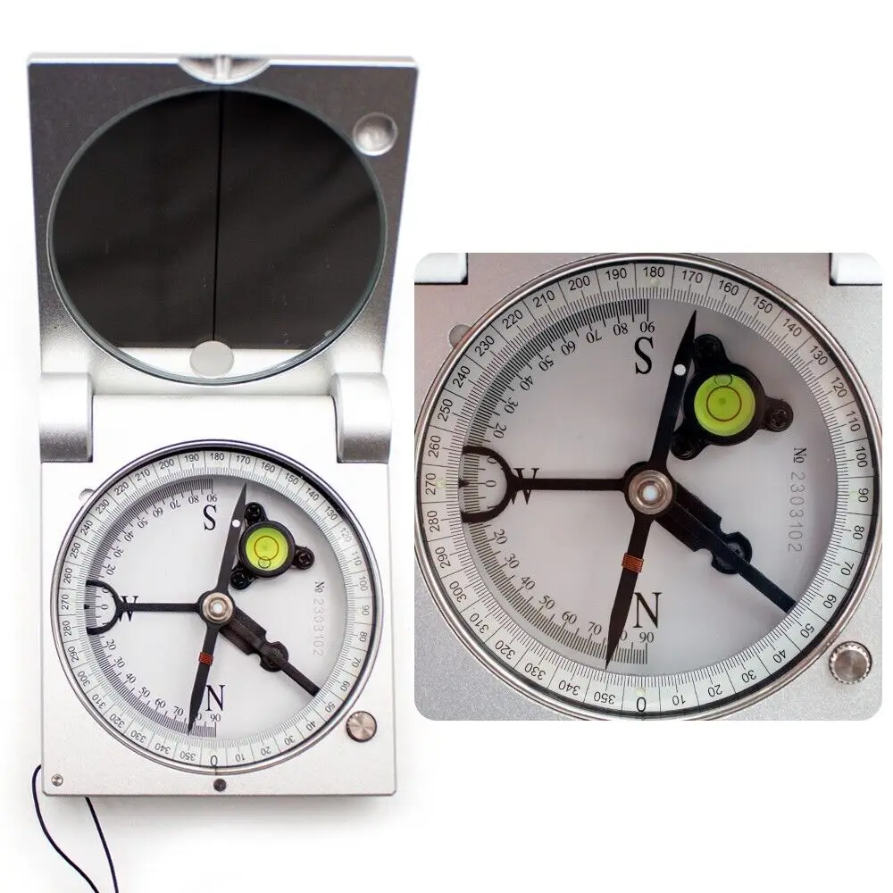 High quality DQL-2A Harbin Geologic Compass Aluminum alloy theodolite Professional Surveying with Portable Leather Sheath