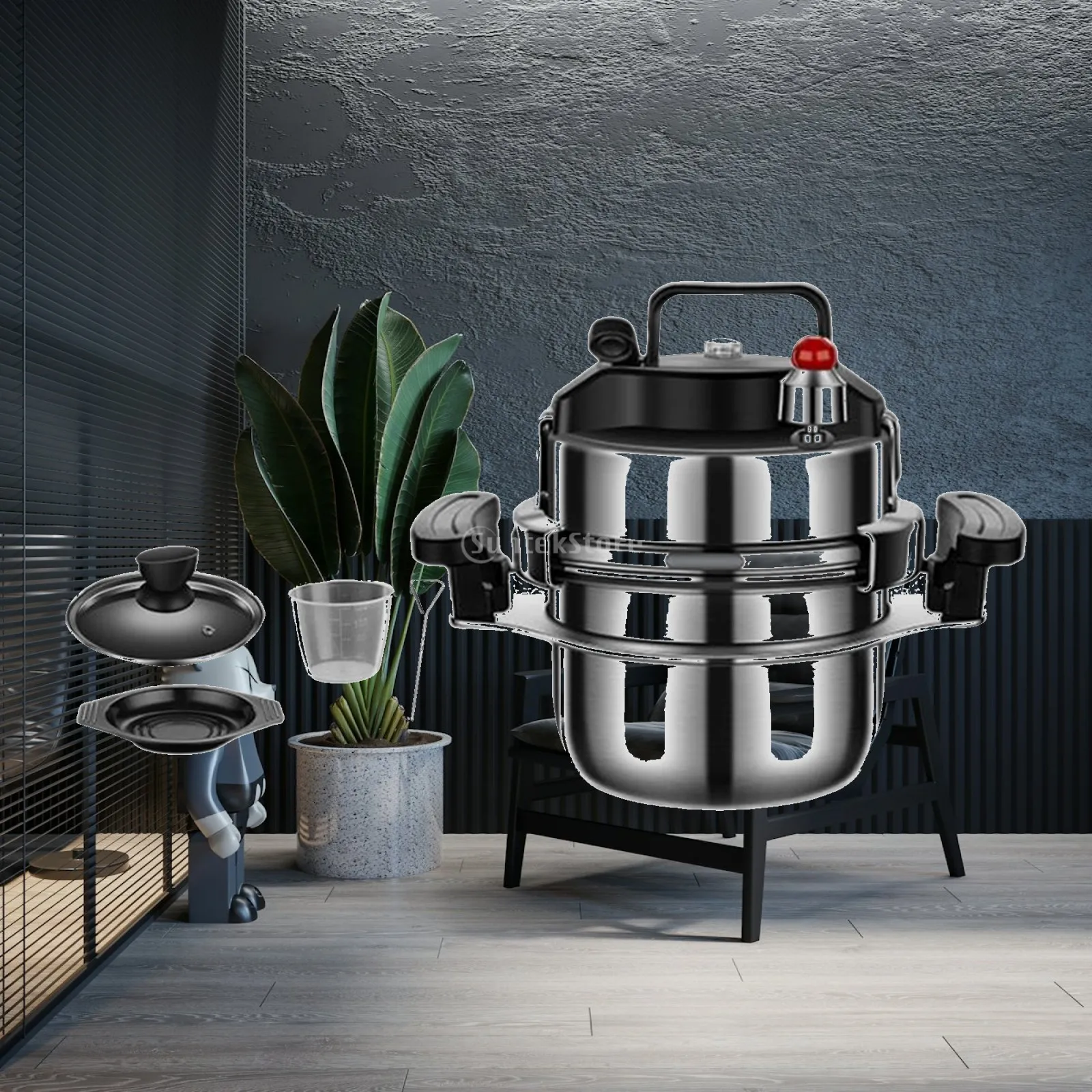 Instant Pot Pressure Cooker - قدر ضغط كهربائي بمقبض آمن للطهي