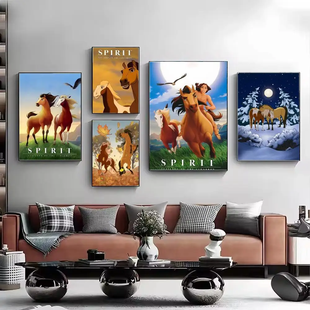 Anime S-Spirit Stallion of the Cimarron Poster Stylish Wall Art for Living Room Bedroom Study Home Decor Gift