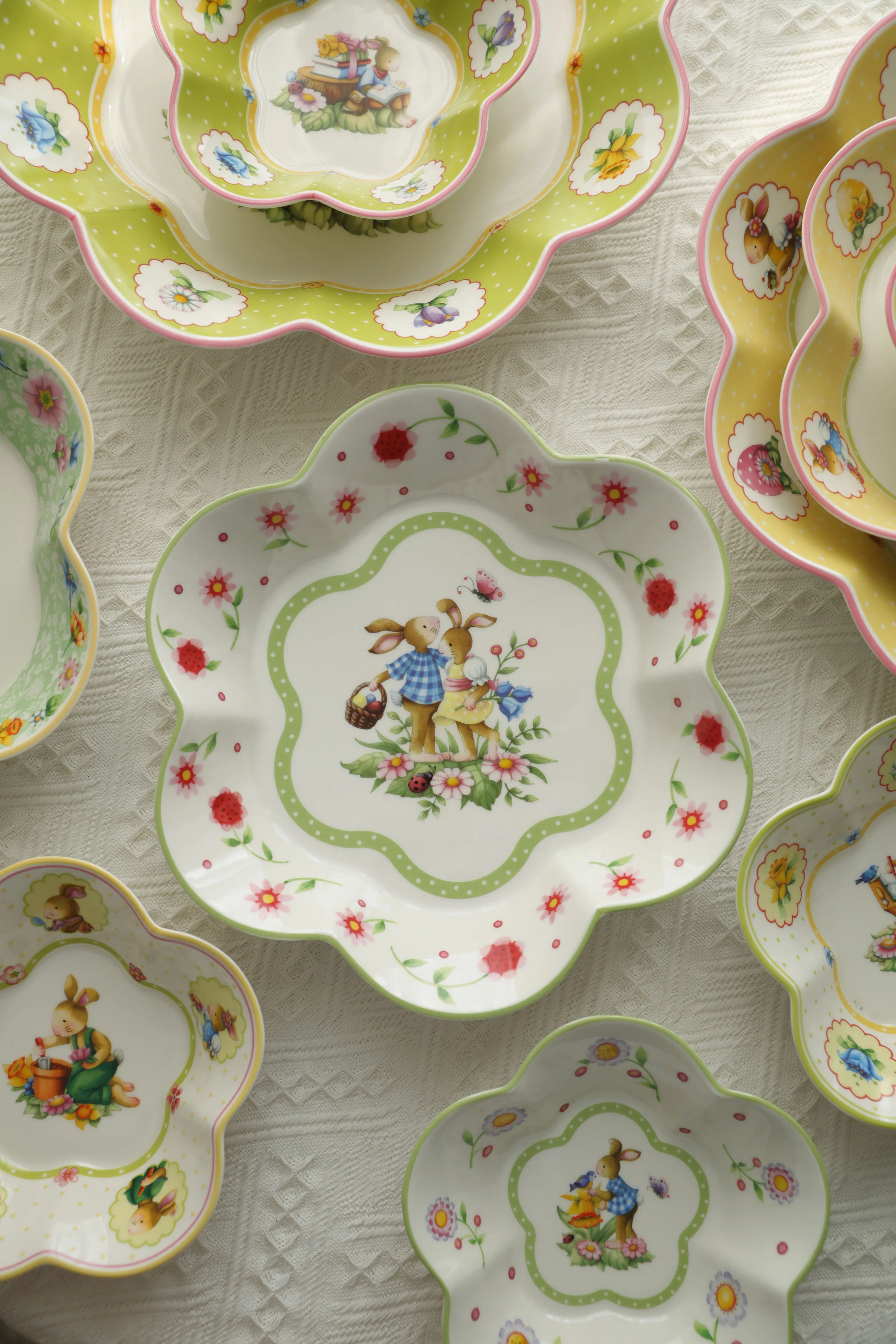 German Treasure Centennial Classic Limited Edition Rabbit Flower Plate