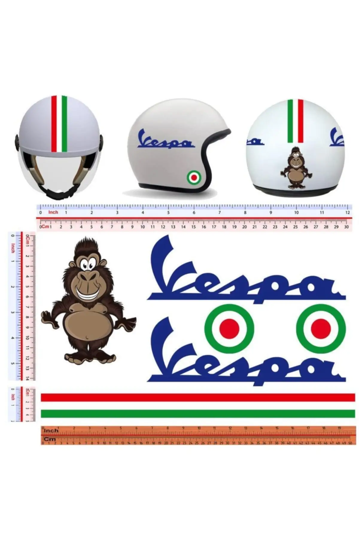 Vespa Helmet Sticker Set