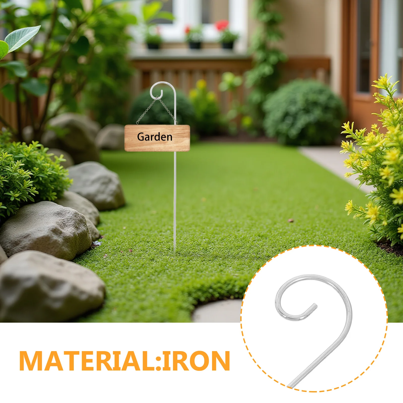 20 قطعة خطافات التسمية النباتية خطاف الراعي المعدني في الهواء الطلق حصص الحديقة طويل القامة لتعليق الفوانيس النباتات علامات حديقة التسمية حصص #4