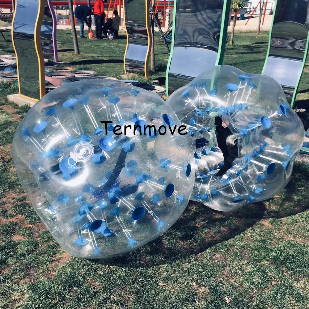 PVC Bubble Soccer Ball,transparent human bumper balls with dot,adult size Soccer Bubble Ball Snooker Soccer For Football 1.5m