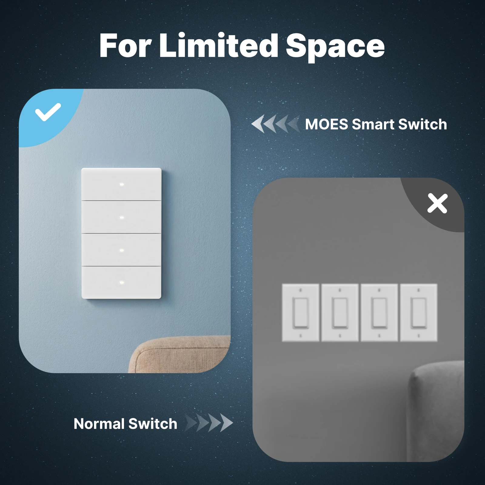 MOES Tuya Zigbee Smart Wall Li - Smart Home Lighting Control recension och pris