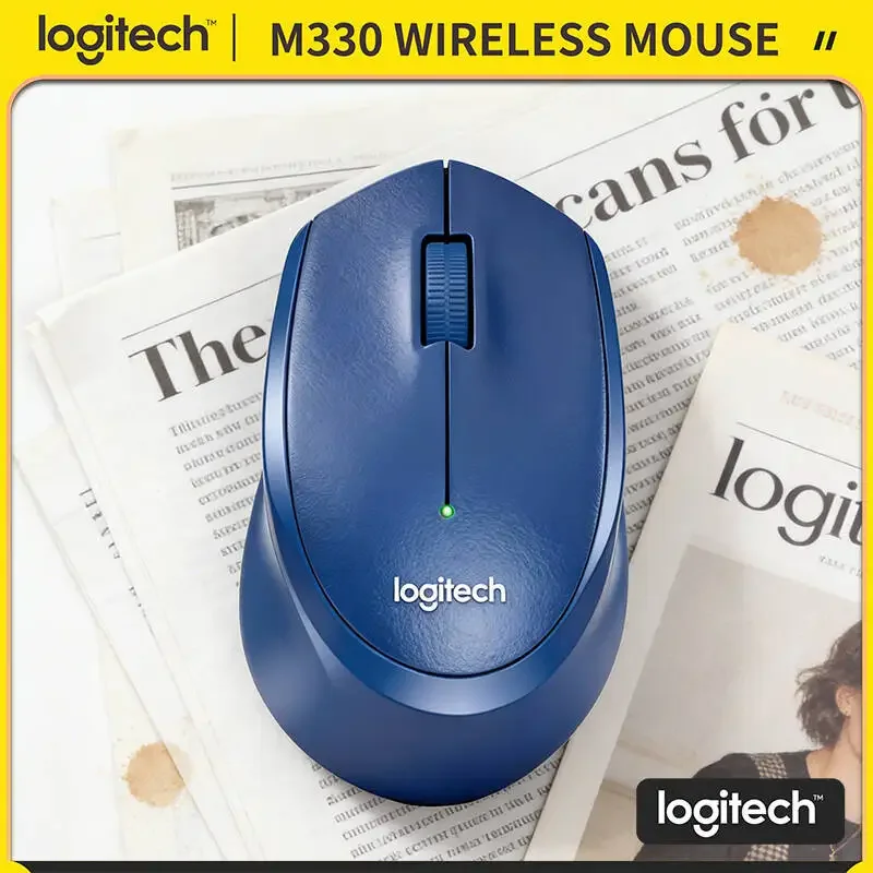 

Бесшумная беспроводная мышь Logitech M330 с USB-приемником 2.4G, эргономичная, для правой руки, с тихим кликом, долгим сроком службы батареи, подходит для офиса и ПК