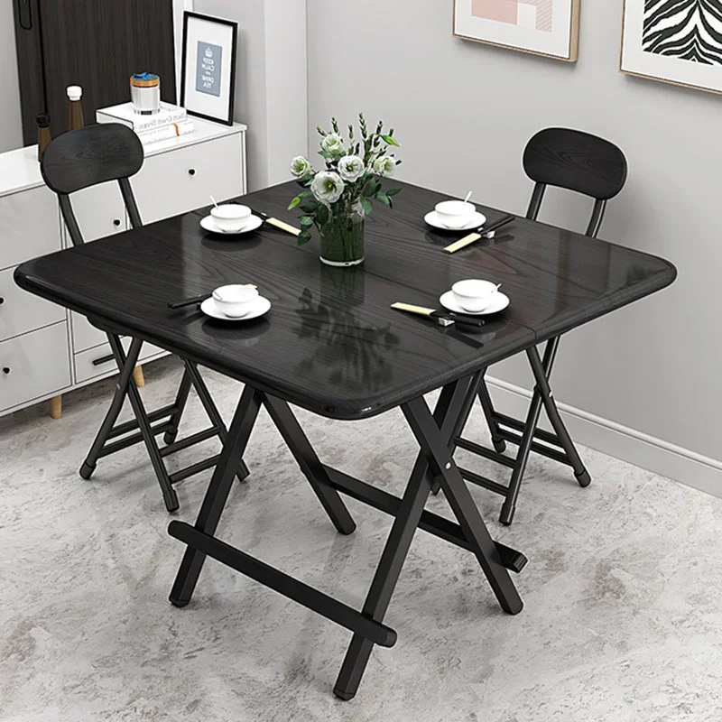 

Dining Table Legs Metal Folding Portable Restaurant Kitchen Table Mobile Outdoor Apartment Mesa Comedor Furniture