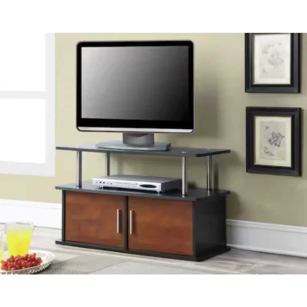 

36 in. Cherry Particle Board TV Stand 36 in. with Doors