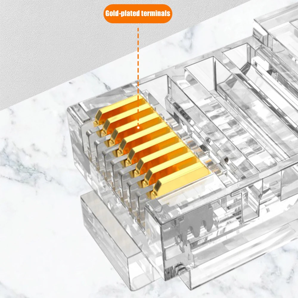 1/20Pcs Rj45 Interface Connector Voor Ethernet Kabel Network Wire Head 8p8c Modulaire Plug Rj45 Gigabit Crimp Crystal Connectoren