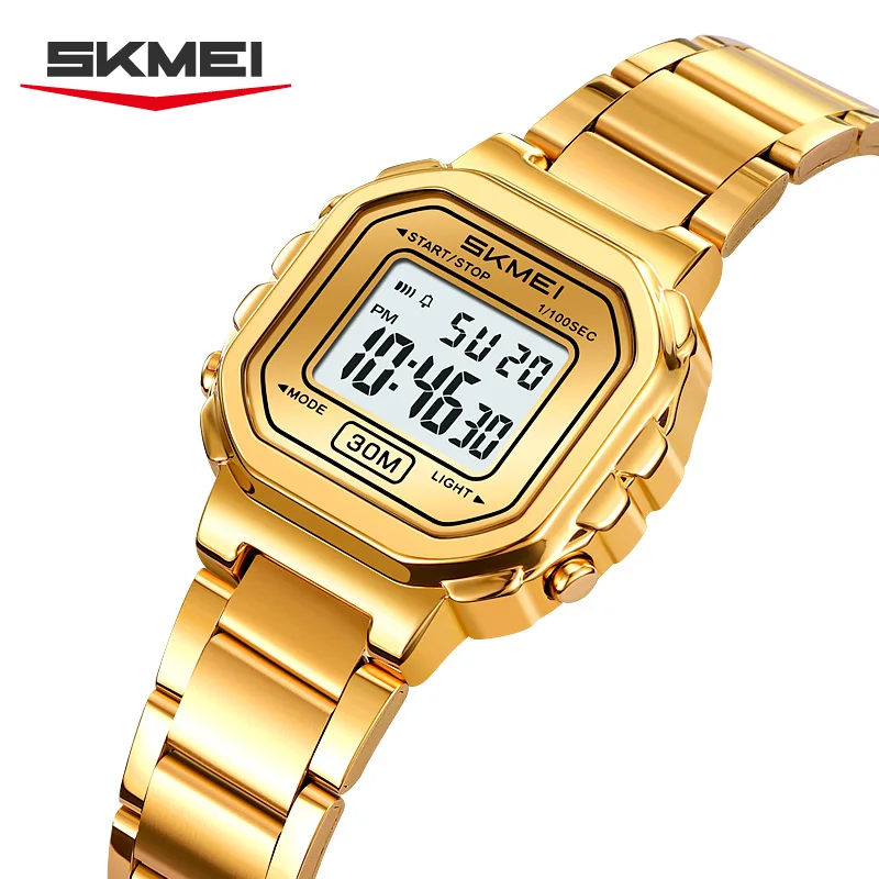 SKMEI Freshness Vitality часы из нержавеющей стали женские спортивные водонепроницаемые часы с маленьким циферблатом цифровые наручные часы Reloj Mujer SKMEI Freshness Vitality часы из нержавеющей стали женские спортивные водонепроницаемые часы с маленьким циферблатом цифровые наручные часы Reloj Mujer