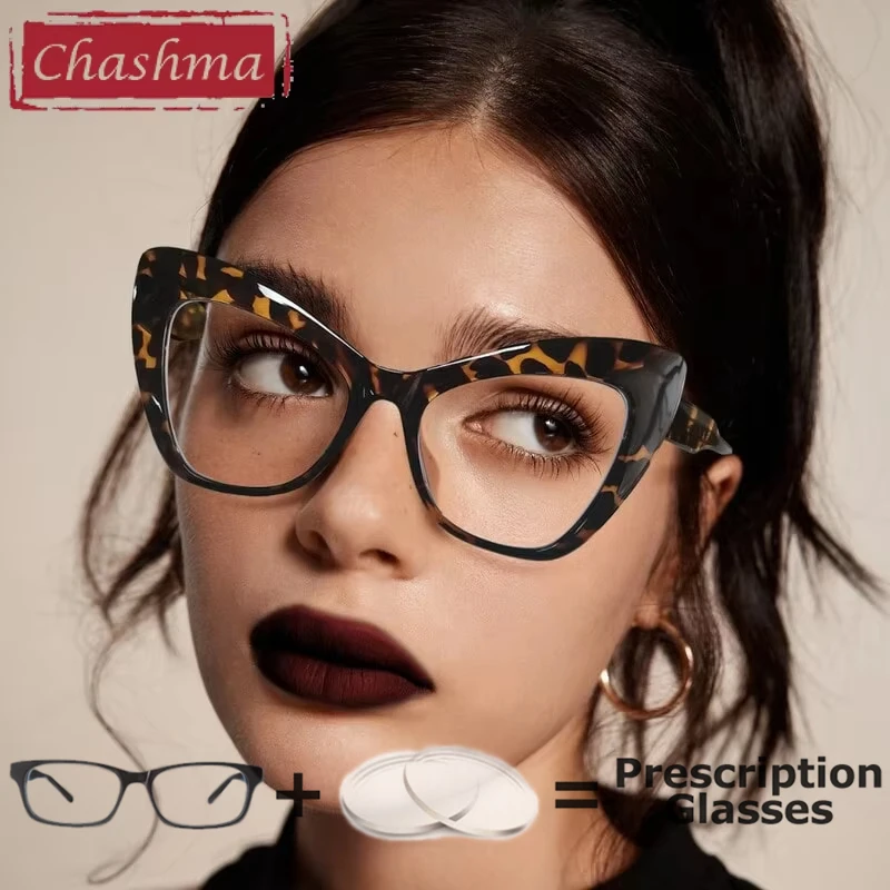 

Female TR90 Glasses Prescription Lenses Myopia Degree Fashion Plastic Titanium Optical Recipe Reading Glasses Cat Eye Eyeglasses