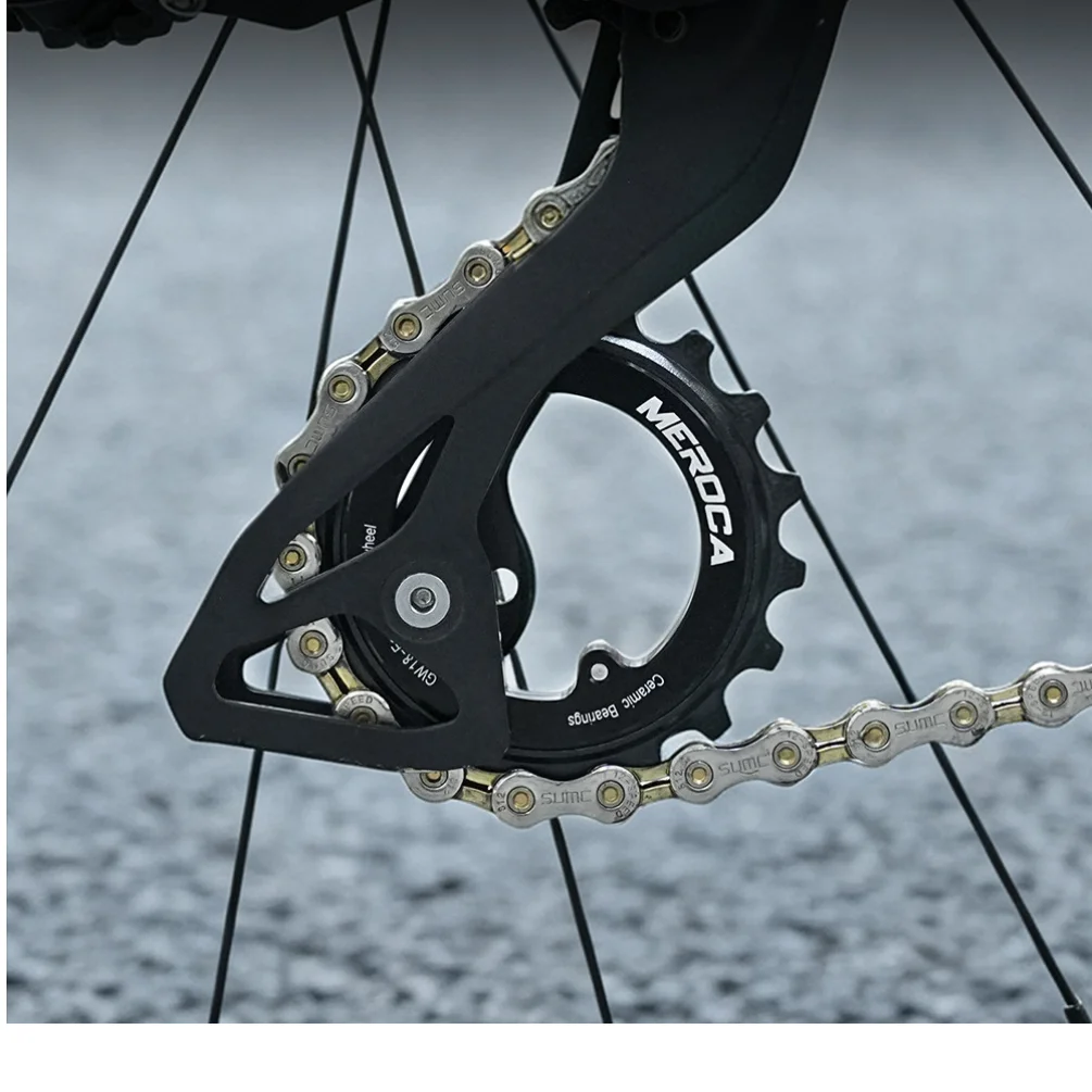 Bike 18T Eccentric Over-sized Derailleur Tension Pulley Deep Tooth Ceramic Wheel No Modify Cage For MTB Road Cycling Accessories