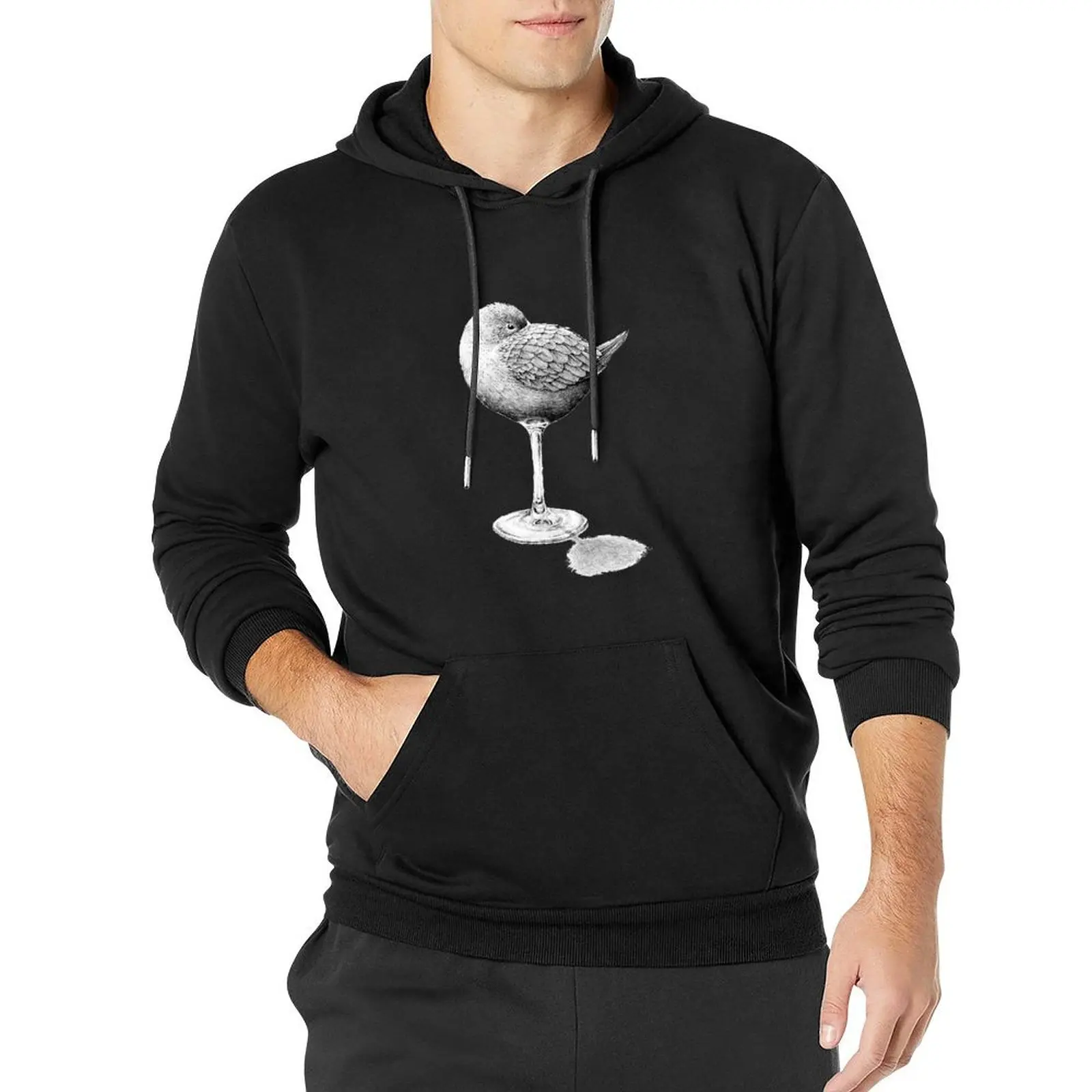 bird wineglass Pullover Hoodie autumn clothes anime clothes new in hoodies & sweatshirts