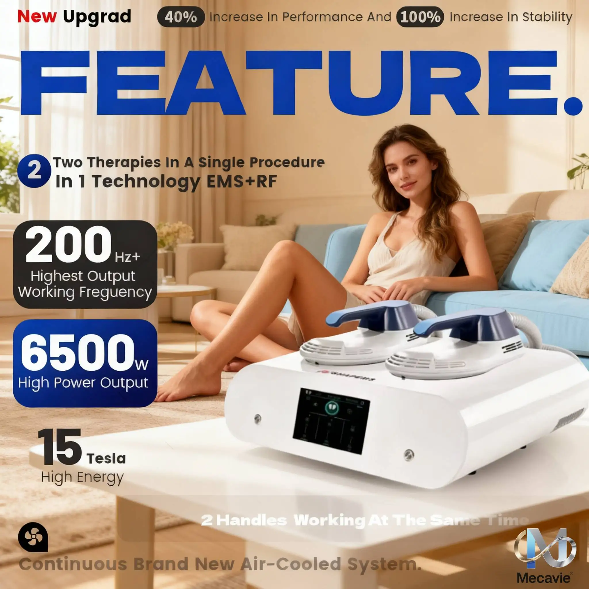 

2026 Portable 2 Handles Mini EMS 6500W Electric Muscle Stimulator 200HZ Fitness Machine Weight Loss Home Using Muscle Building