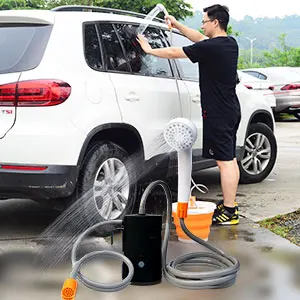 دش تخييم محمول 2025 20 لتر - حقيبة سخان مياه يعمل بالطاقة الشمسية سعة 5 جالون مع أنبوب تسخين