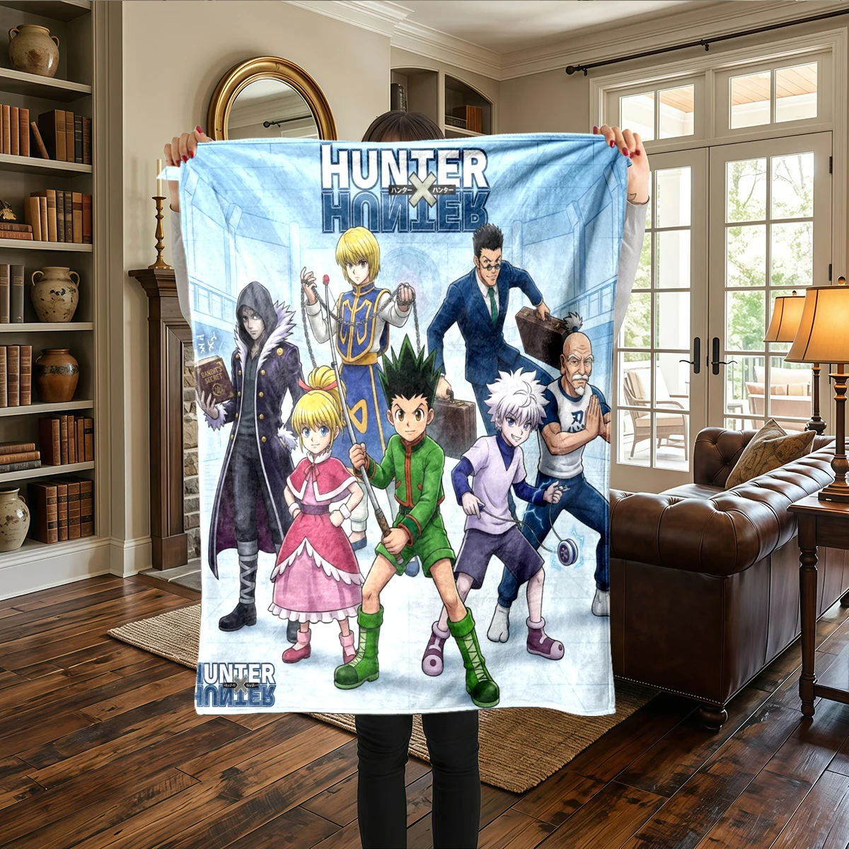 Hunter x Hunter Warm Comfortable Flannel Blanket Printed, For Beds, Travel -HE30