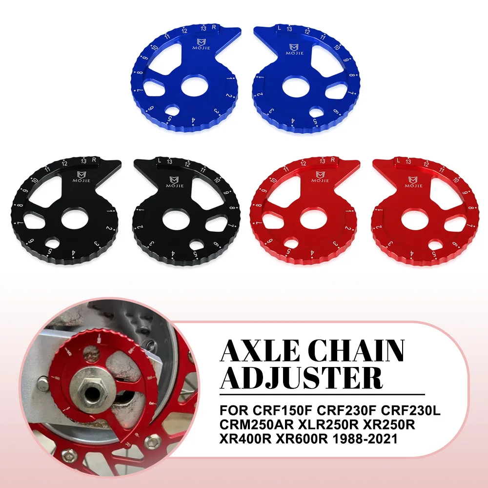 

For HONDA CRF150F CRF230F CRF230L CRM250AR XLR250R XR250R XR400R XR600R 1988-2021 Chain Adjuster FOR Yamaha TW200 XT225 XT250