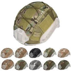 Booiu capa de capacete tático rápido mh pj bj ops-core pano capacete airsoft paintball camo capa de capacete militar com cabo elástico