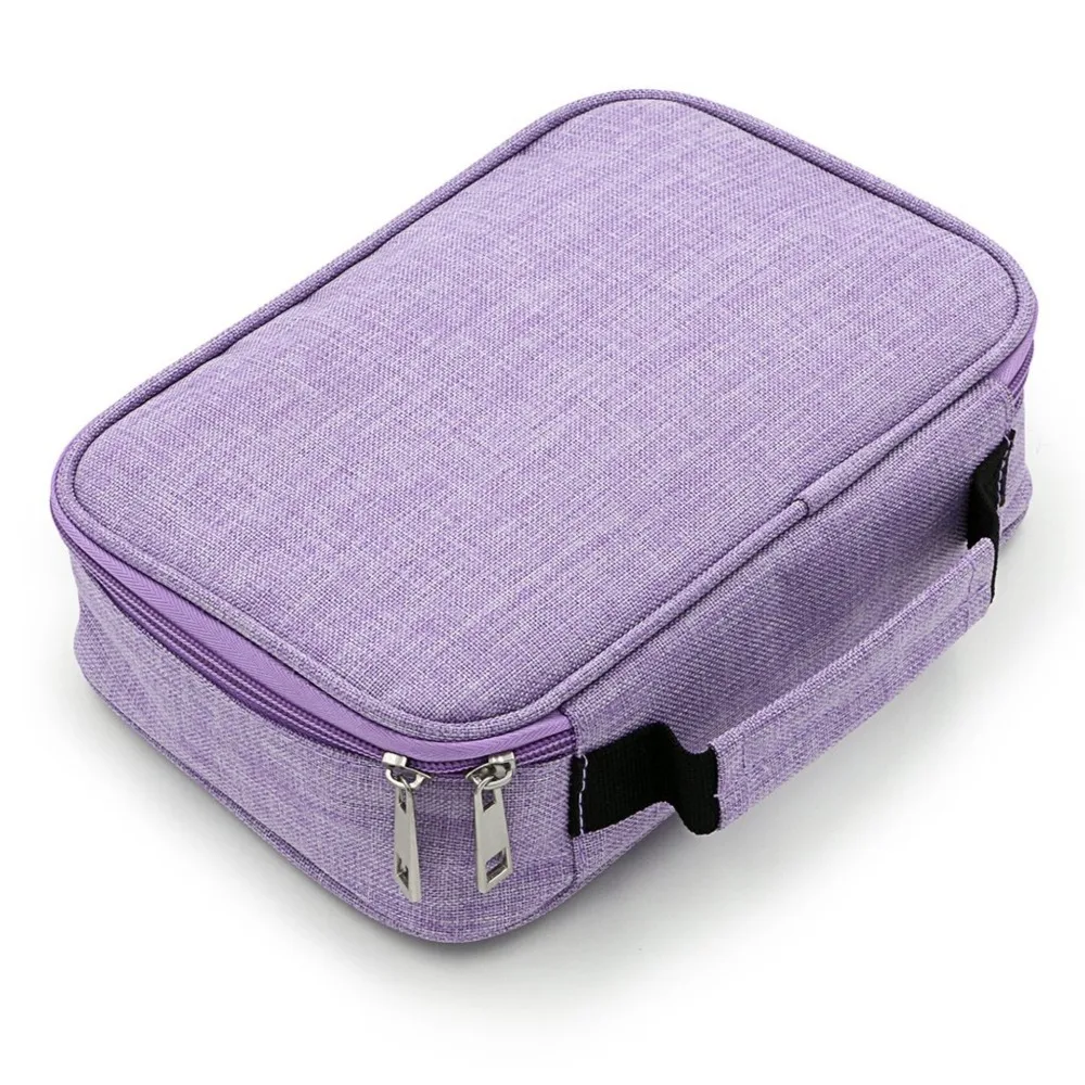 

72 Hole Art Storage Pen Case Large Capacity Portable Porous Pencil Case with Handle Aesthetic Stationery Pouch Art Supplies