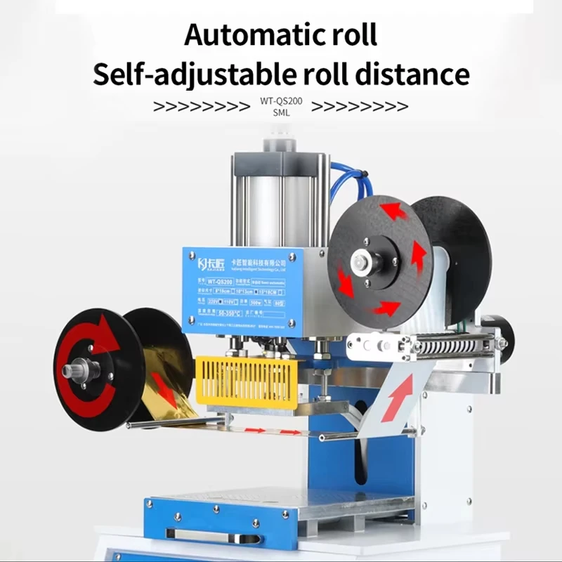 WT-QS200 Multifunctionele Foliedruk Machine voor Leer Bronzing Machine Leer Logo Warmte Reliëf Hot Stamping Machine