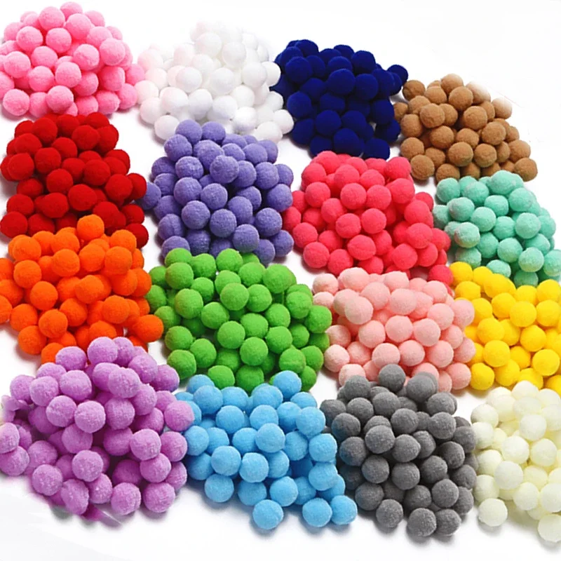 Pompom 8/10/15/20/25/30mm Mixed Fluffy Soft Pom Poms Pompoms Ball Furball Handmade for DIY Crafts Home Decor Sewing Supplies