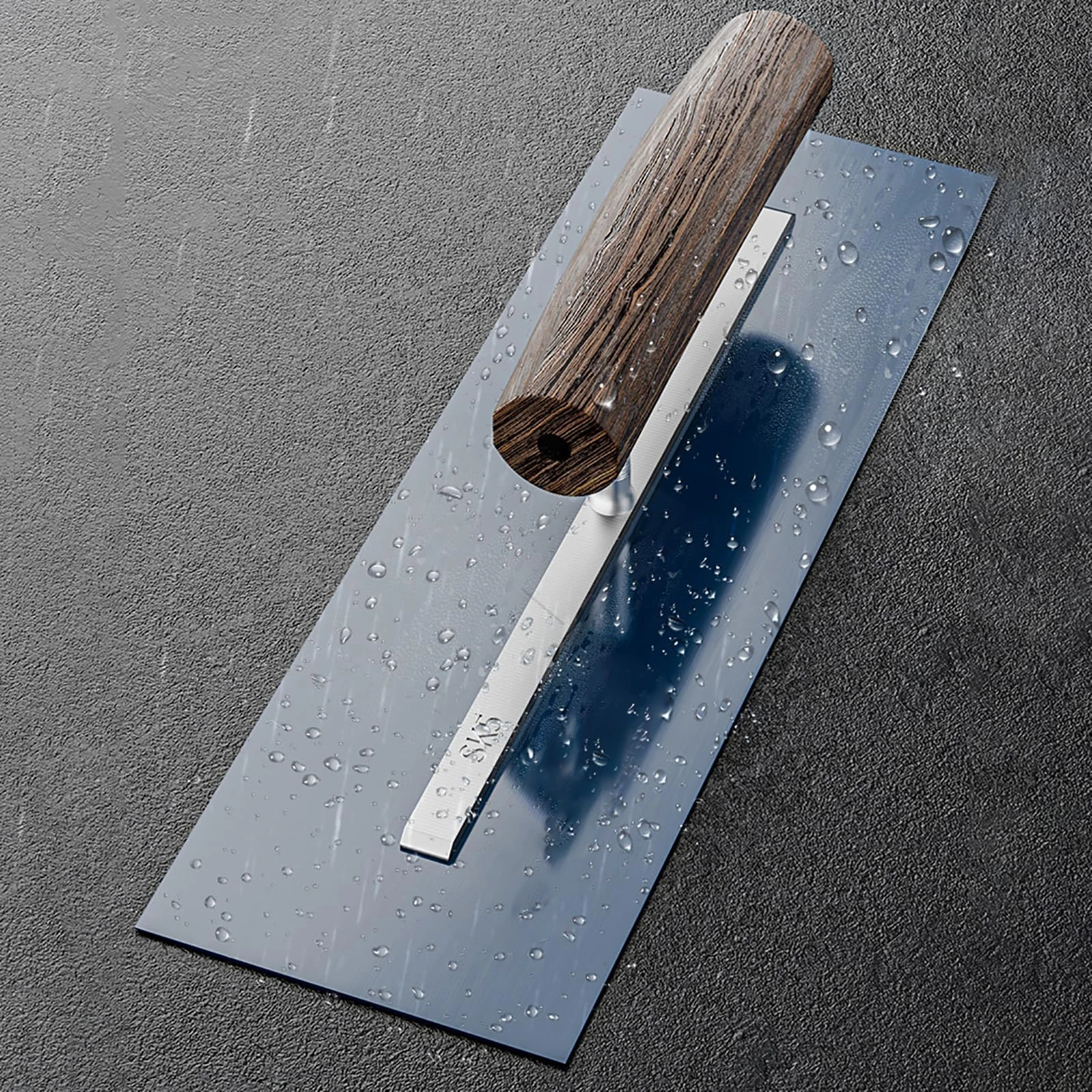 Trowel SK5 Steel Plastering Trowel Finishing Trowel Hand Tool with Ergonomic Wooden Handle Stainless Steel Plastering Trowel