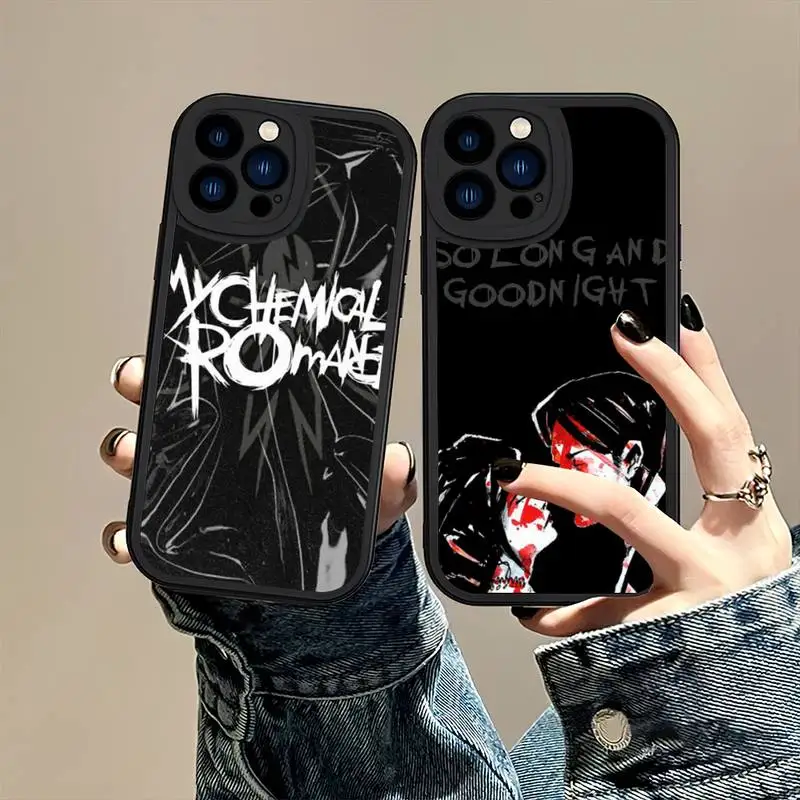 Rock band My Chemical Romance Phone Case For iPhone 11 12 13 14 X XR Pro MAX 7 8 Plus Lens Protective Leather Soft Back Cover