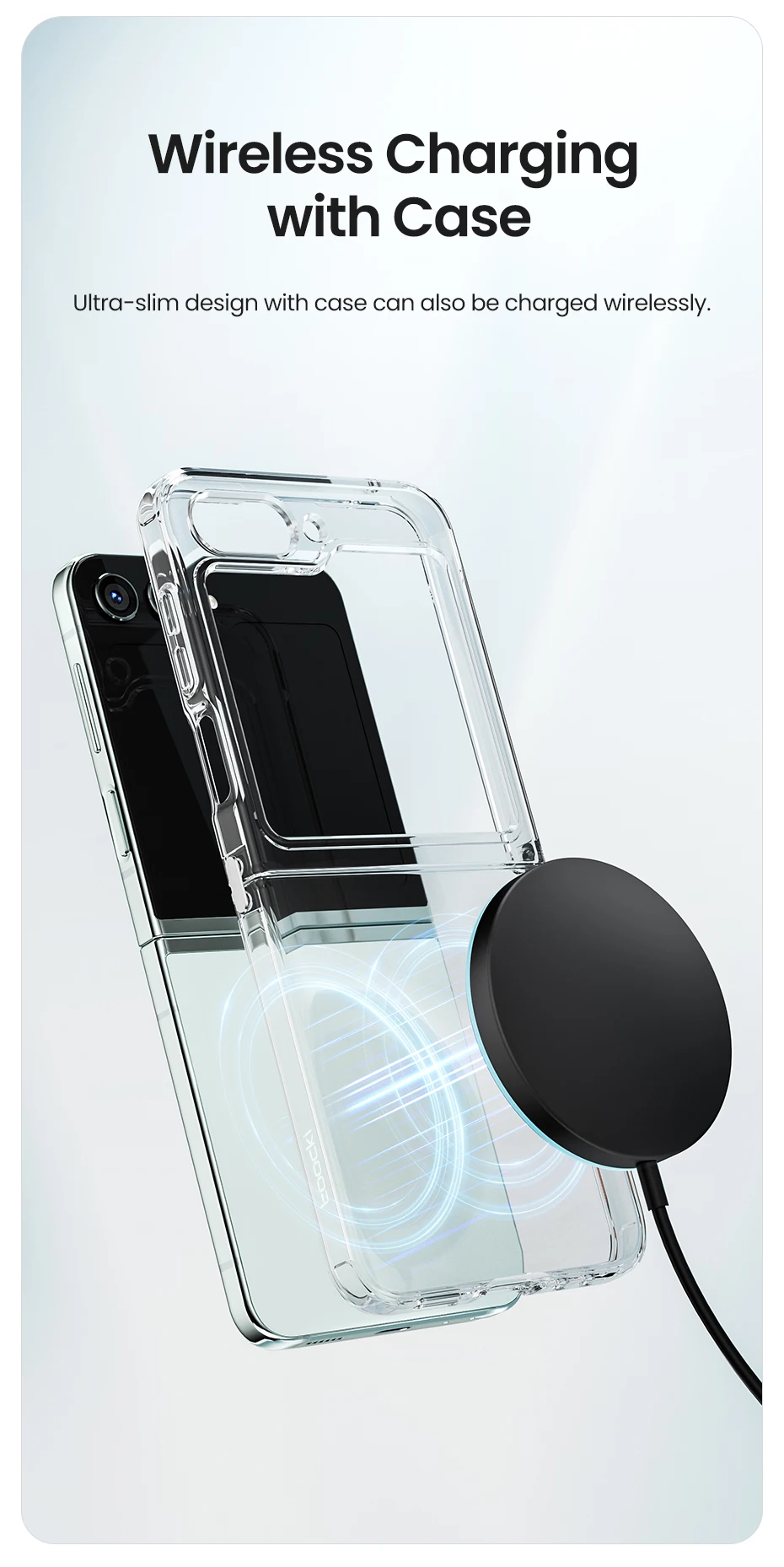 Toocki Transparente TPU-Telefonhülle für Samsung Galaxy Z Flip 6, 5, 4, 3, 5G, stoßfeste Abdeckung für Samsung Z Flip 6, 5 4 – Detail 11