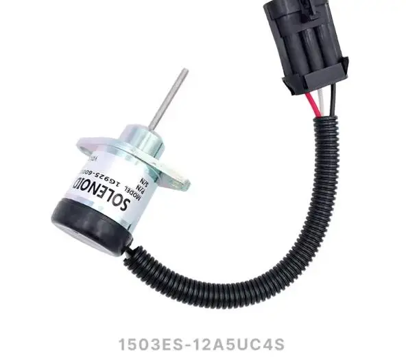 Fuel Shut off Solenoid For Bobcat 6691498 325 328 329 331 334 335 337 341 425 428 1503ES-12A5UC4S 12v Shut down shutoff solenoid