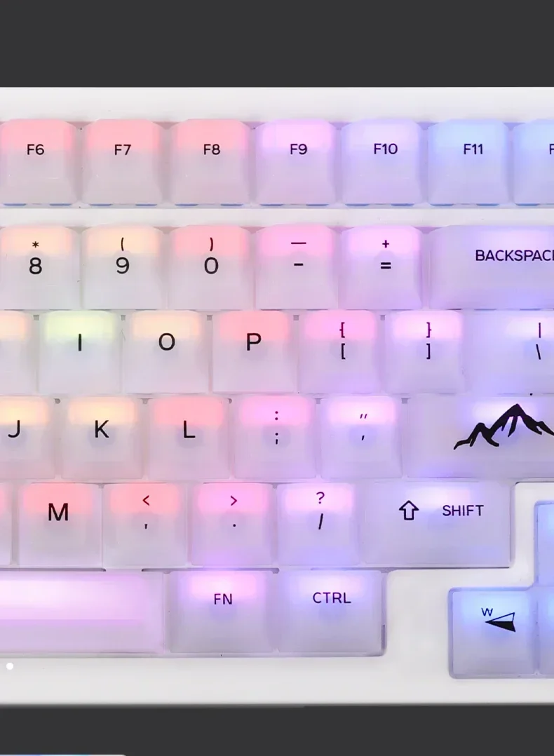 Fog Keycap, Double Shot INS Style Keycaps voor mechanisch gamingtoetsenbord, PBT OEM-profiel Keycap