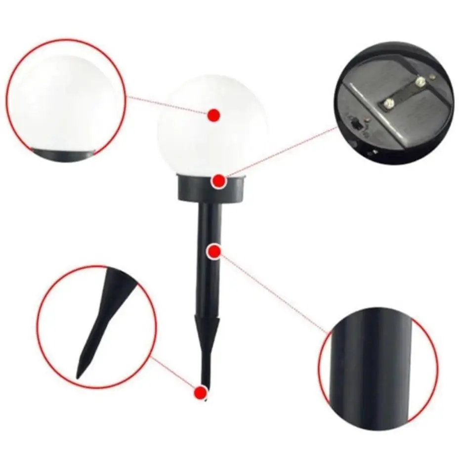 1Pcs Practical New Outdoor Solar Lights Waterproof LED Solar Power Outdoor Garden Light Yard Lawn Road Spot Lamp Patio Landscape