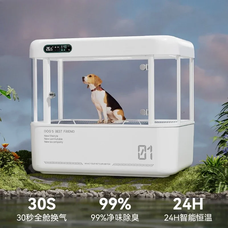Fresh air space dog cabin pet smart compartment deodorizing dog cage