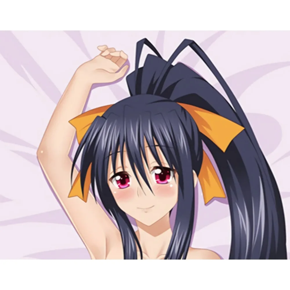 Akeno Dakimakura Cover Double Sided Anime Print Long Body Pillow Shell Soft Peachskin Fabric Bedding Cushion Protector