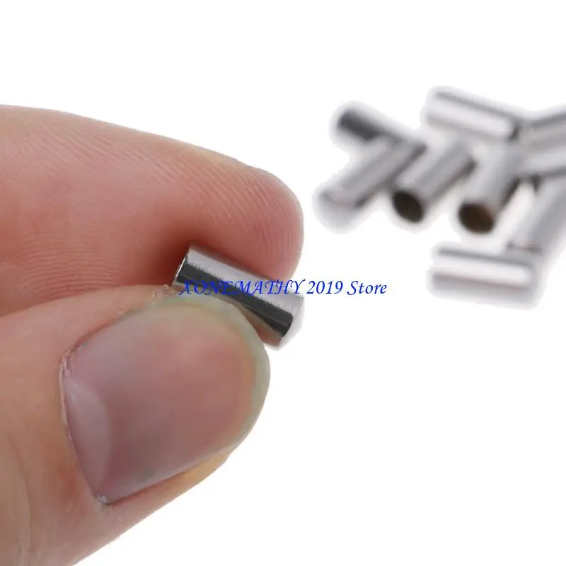 

F42F 10pcs Stainless Steel Crimp Clasps Jewelry Making End Caps Leather Cord End Rope Buckle Rope Fastener End Stopper