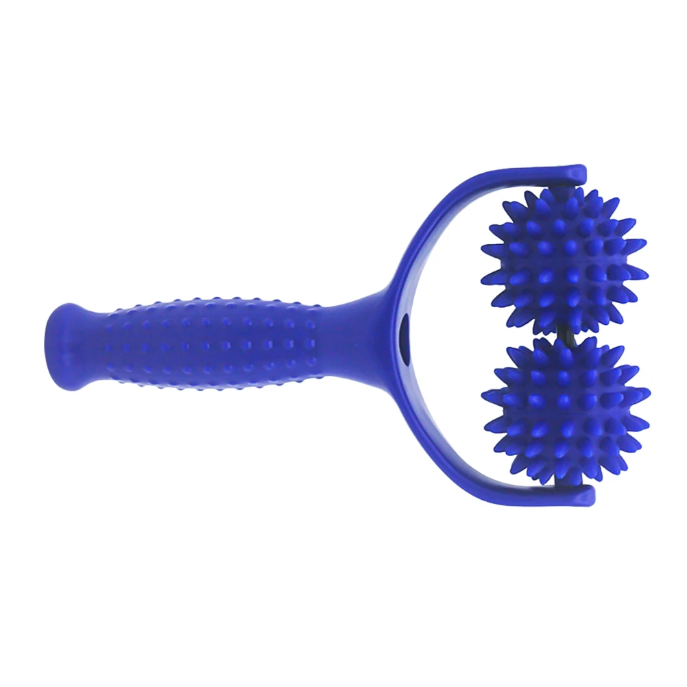 

Spiky Massage Stick Blue Pvc Deep Tissue Knot Remover Muscle Roller Exercise Fitness Self Back Massager Shoulder Leg
