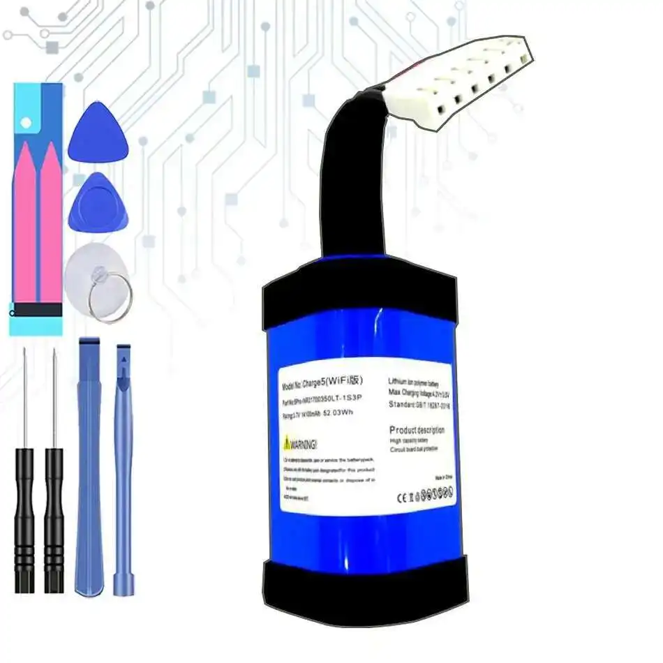 

14100 мАч 5PRO-INR21700M50LT-1S3P Сменный аккумулятор для динамика премиум-класса для Jbl Charge 5 Wi-Fi