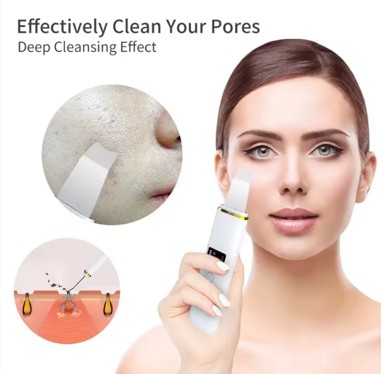 4 in 1 Blackhead Remover Skin Scrubber Face Spatula Private Pore Cleaner Facial Deep Cleansing Tool for Facial Cleaning