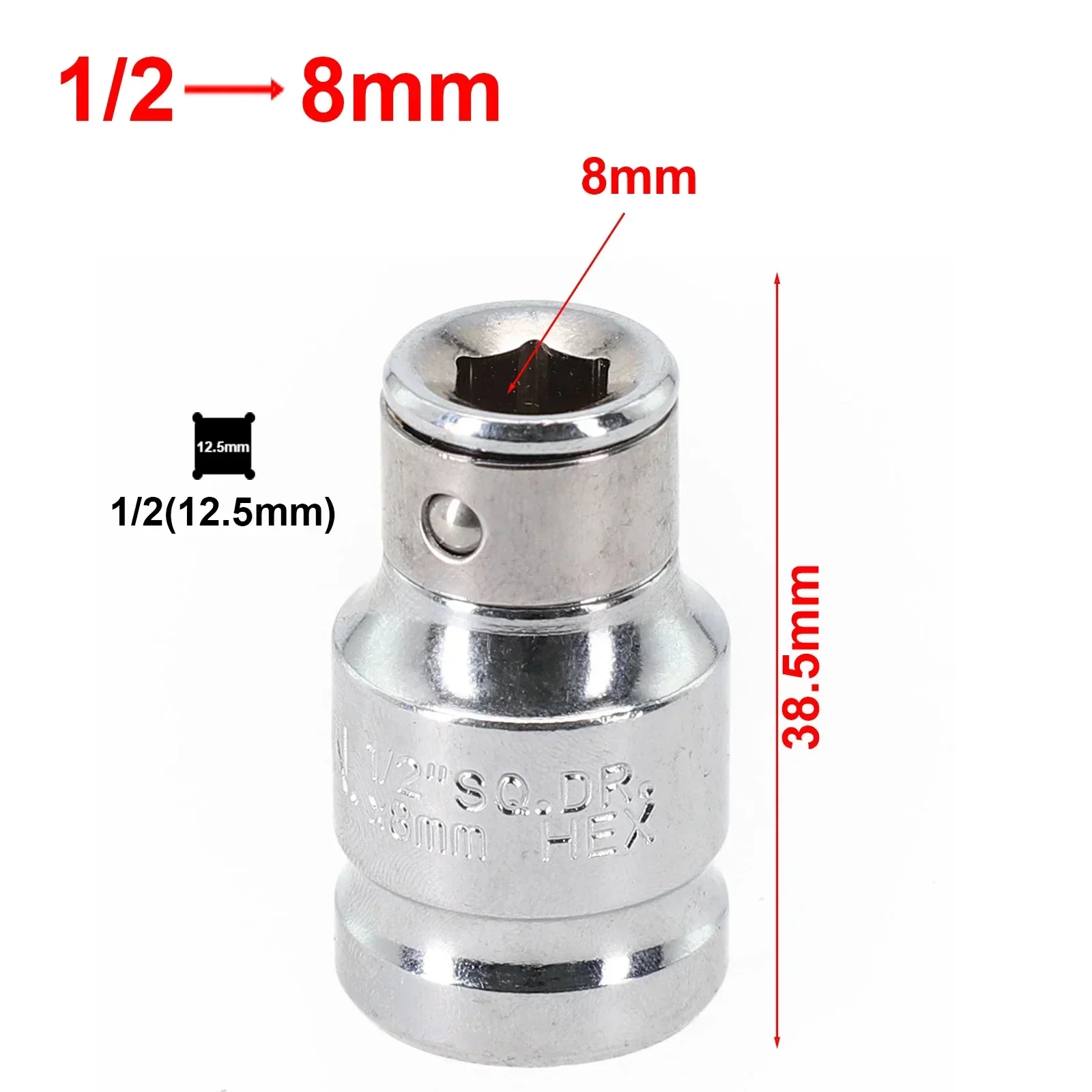 Socket Adapter 1/2 To 1/4 1/4 3/8 Square Nut Quick-Wrench Ratchet Adapter Converter With Hexagon Socke Woodworking Supply