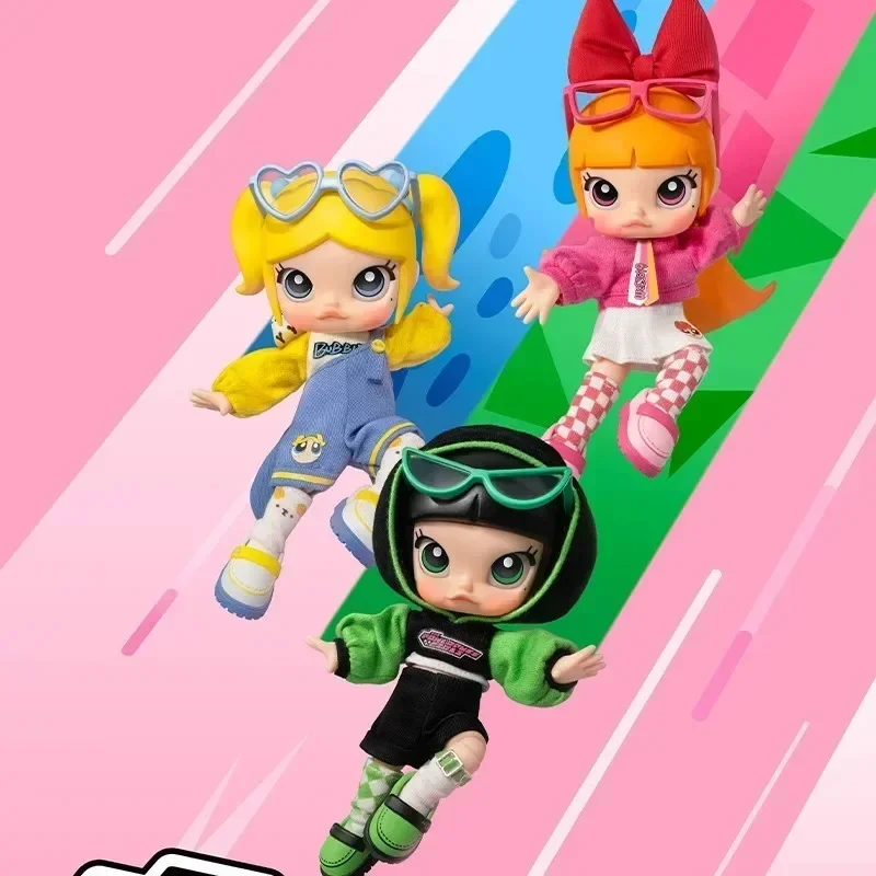 

MOLLY x The Powerpuff Girls Series Action Figure BJD Toy Anime Action Figure Guess Bag Ornament Figurines Home Decor