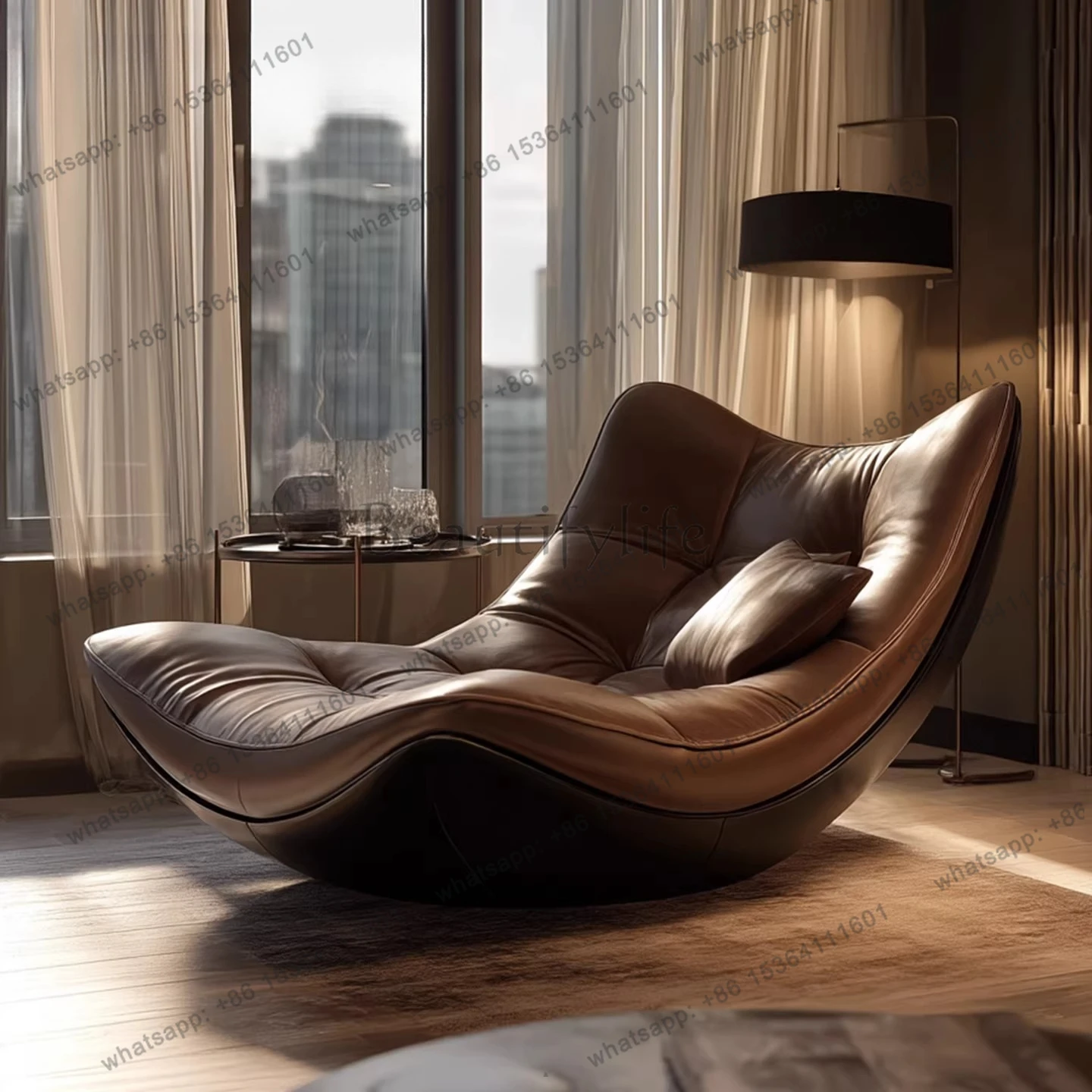 

Italian minimalist designer casual lazy sofa chair Nordic modern simple living room bedroom balcony reclining chair