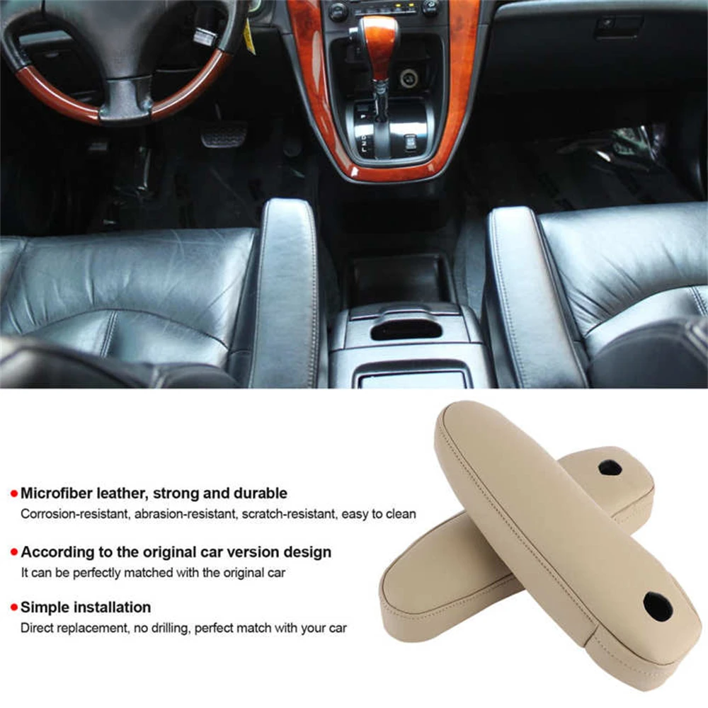 

​2Pcs Car Armrest Synthetic Leather Cover for Lexus RX 300 330 350 2003 2004 2005 2006 2007 2008 2009